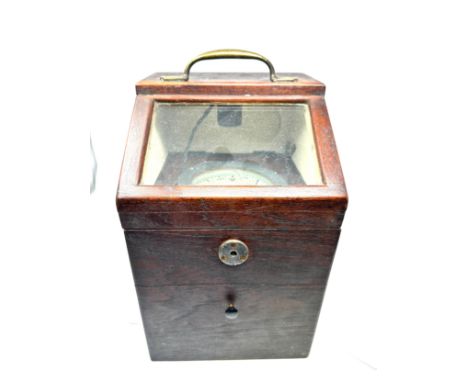 Henry Browne &amp; Sons sestrel marine Ship Compass no b3/3013l in wooden case 