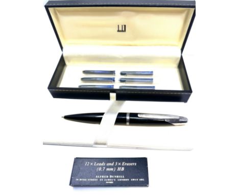 original boxed alfred Dunhill black Blue cased Mechanical Propelling Pencil Boxed with refills 