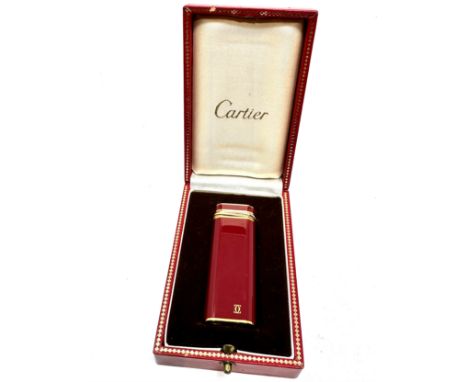 Boxed Cartier cigarette lighter original box &amp; booklets 