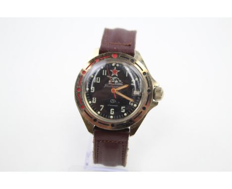 Vostok Amphibia Vintage Wristwatch Gold Tone Automatic WORKING 