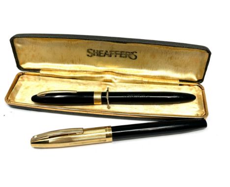 2 Vintage 14ct gold nib sheaffer fountain pens 