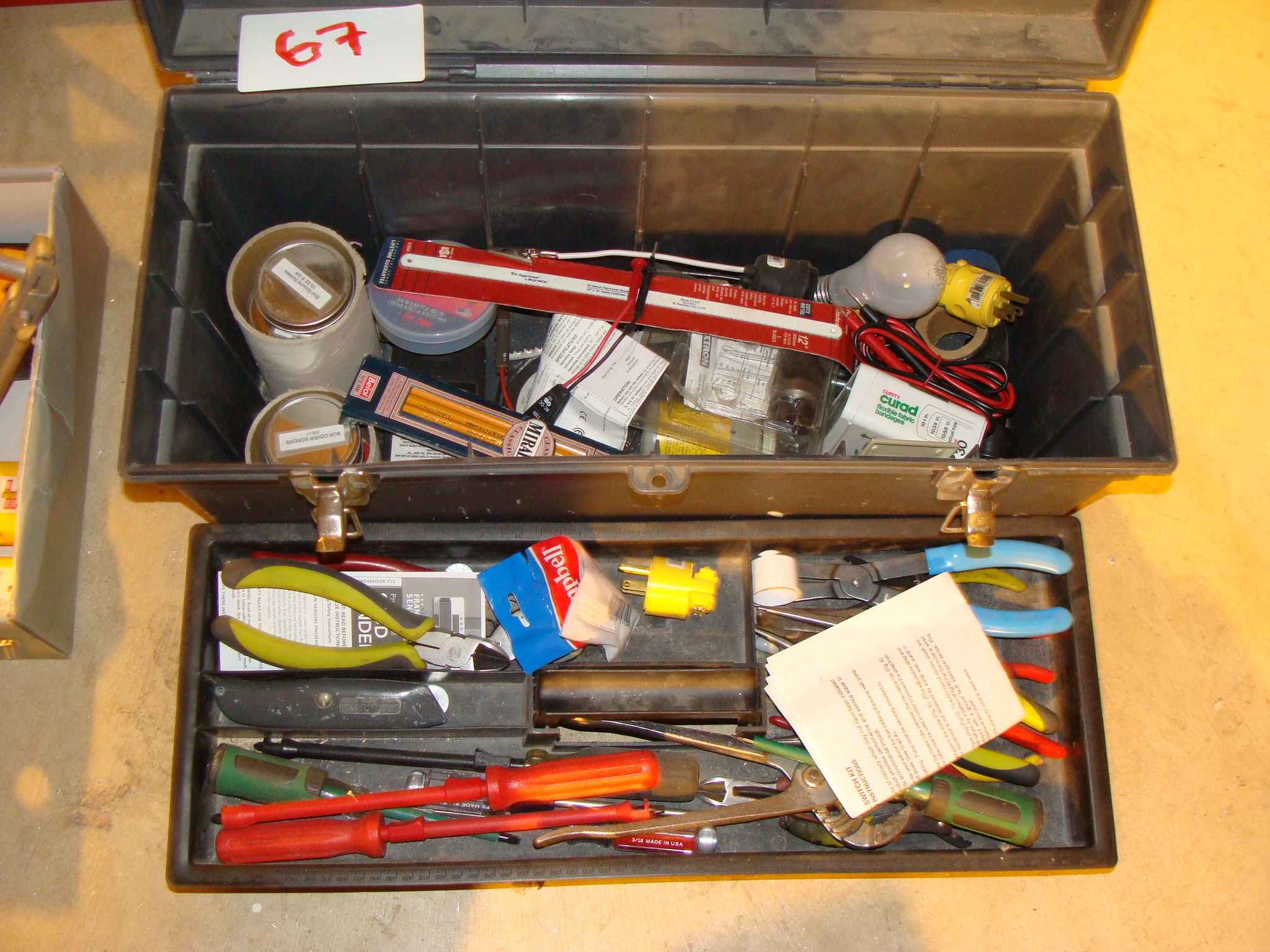 Tool Box with Electrical Supplies