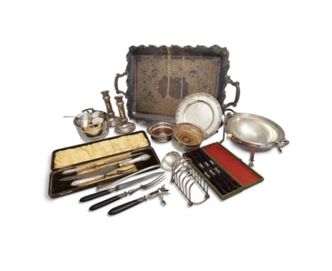 A COLLECTION OF SILVER PLATED WARES