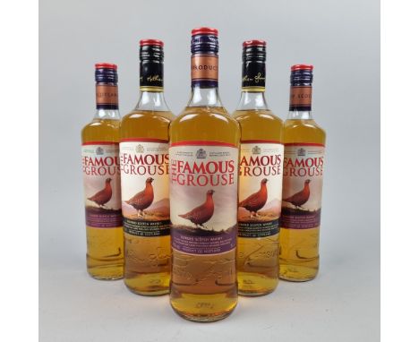 5 Bottles Famous Grouse Blended Scotch Whisky to include:  3 x 1 Litre Bottles 2 x 700ml Bottles  