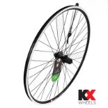 KX ROAD 700C DOUBLEWALL Q/R CASSETTE WHEEL RIM BRAKE (REAR) BLACK