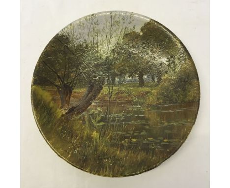 Worcester hand painted plate by H. Gummery, signed and dated 1881, 24cm diameter