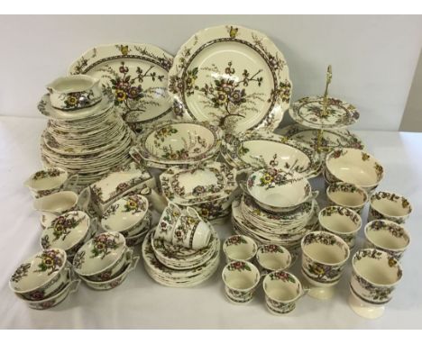 A large quantity of Alfred Meakin dinner & teaware "Medway" design. Comprising of: 5 dinner plates, 7 plates, 2 side plates, 