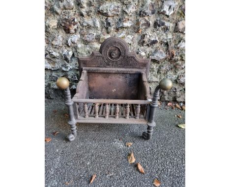 A cast iron fire grate,&nbsp;50cm wide.&nbsp; 