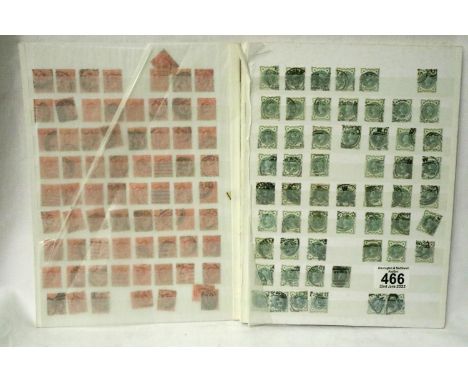 Victorian and later UK halfpenny stamps, all with postmarks. P&amp;P Group 1 (£14+VAT for the first lot and £1+VAT for subseq