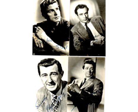1950s Film collection 4, signed vintage black and white photos includes Anthony Steel, Dennis Price and Maxwell Reed. Good co