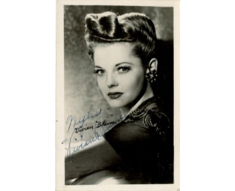 Vivien Blaine signed 6x4 inch black and white vintage photo. Good condition. All autographs come with a Certificate of Authen