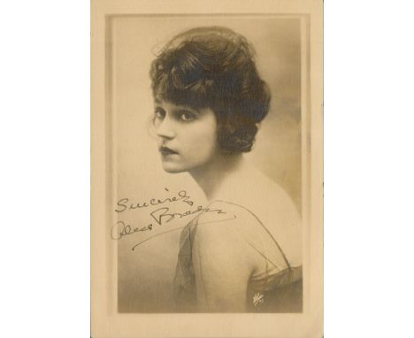 Alice Brody signed 7x5 inch vintage sepia photo. Good condition. All autographs come with a Certificate of Authenticity. We c