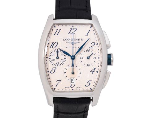 LONGINES Evidenza Chronograph Ref. L2.643.4 Herren Armbanduhr. Edelstahl. Automatik-Werk Longines Kal. L650.2 Basis ETA 2892-