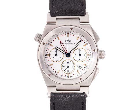 IWC Ingenieur Chrono Alarm Ref. 3805 Herren Armabnduhr. Ca. 1990er. Edelstahl. Quartzwerk mit neuer Batterie in funktionstüch