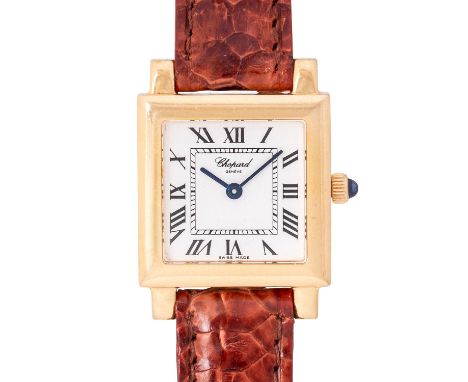 CHOPARD Tank Ref. 4261 Damen Armbanduhr. 18K Gelbgold. Quartzwerk mit neuer Batterie in funktionsfähigem Zustand. Zifferblatt