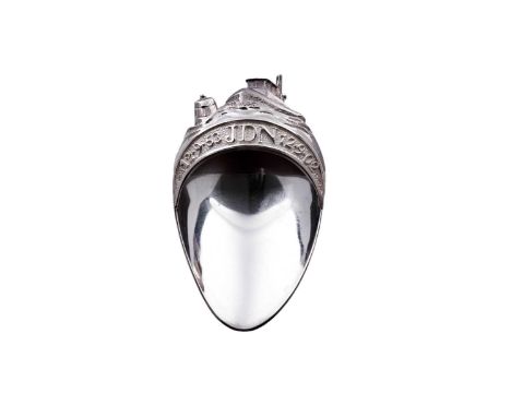 A contemporary commemorative Britannia standard, silver caddy spoon, the part-covered bowl case in relief around the top with