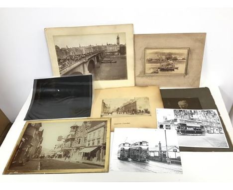 A collection of photographs including Crossgate Cupar, Fife, The Edinburgh Tram, Guildford High Street, A Gentleman in Glasse