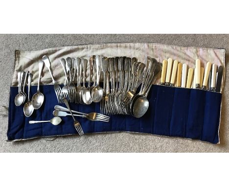 Quantity of silver plated cutlery. 