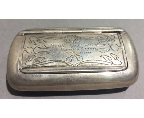 A Continental silver snuff box