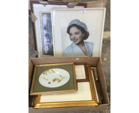 A quantity of 19th century maps, together with a signed portrait picture of Jessie Matthews, along with a quantity of other w
