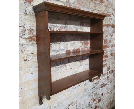 Regency mahogany wall hanging book shelf, circa 1820 79cm heigh x 77cm wide x 19cm deep 