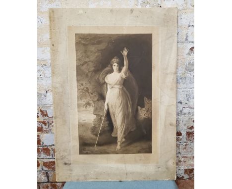 After The Antique - By and after, a 19th century lithograph depicting Boudica, blind stamped by the seller's association 'MAP