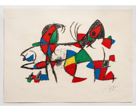 Joan Miró (1893-1983)One plate from Joan Miró Lithographe II (Mourlot 1046; Cramer books 198) Lithograph in colours, 1975, on