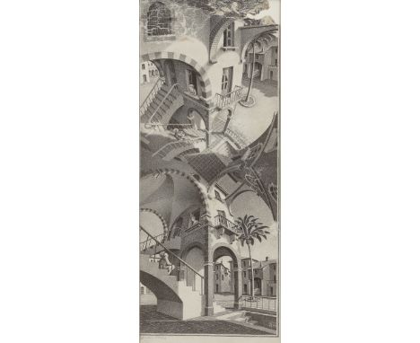 Maurits Cornelis Escher (1898-1972)Up and Down  (Bool 352) Lithograph printed in brown, 1947, on wove paper, titled, signed a