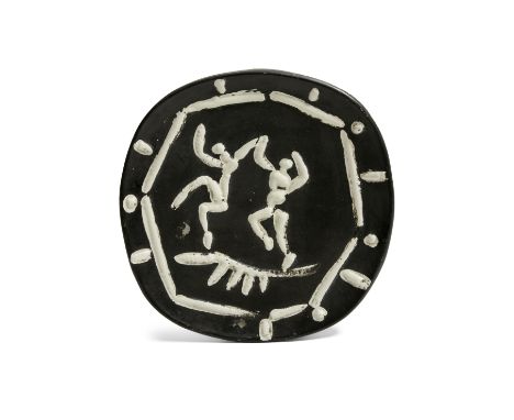 Pablo Picasso (1881-1973)Deux Danseurs  (Ramié 380) Stamped Empreinte Originale de Picasso/Edition Picasso/Madoura Plein Feu 