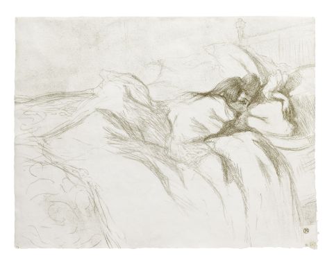 Henri de Toulouse-Lautrec (1864-1901)Femme Couchée - Réveil, from Elles (Delteil 182; Adriani 174; Wittrock 158) Lithograph p