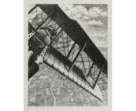 Christopher Richard Wynne Nevinson A.R.A (1889-1946)Banking at 4,000 Feet (Black 20; Leicester Galleries 23) Lithograph, 1917