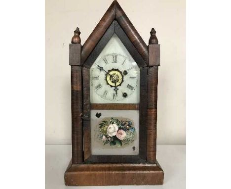 A Victorian rosewood mantel clock