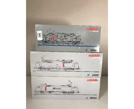 Three Marklin assorted passenger car sets 37661, 37537 and 39350 - H O Scale, all parts boxed. 