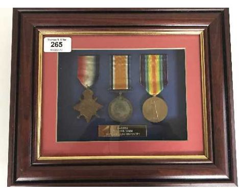 A First World War Group of three medals comprising 1914-15 Star, British War Medal and Victory Medal, named to 4-8350 Pte Joh