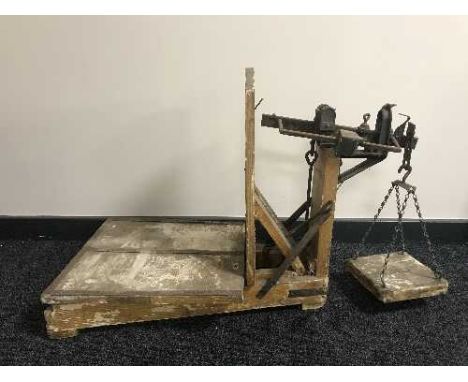 A set of vintage grain scales 