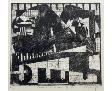 Kane Cunningham (British 1961-): 'St Mark's Square - Venice', etching with aquatint signed titled and numbered 2/60 in pencil