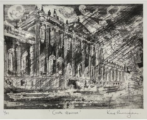 Kane Cunningham (British 1961-): 'Castle Howard', etching with aquatint signed titled and numbered 6/45 in pencil 23cm x 30cm