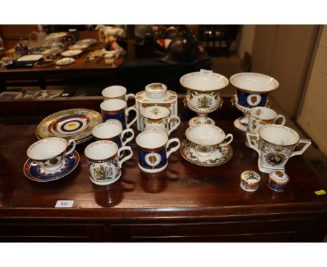 A quantity of various commemorative ware mostly Royal Worcester