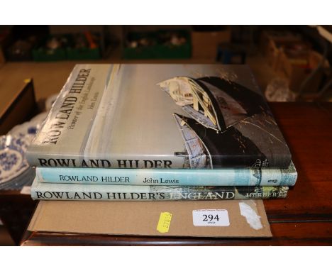 Roland Hilder, three hand signed first edition books 