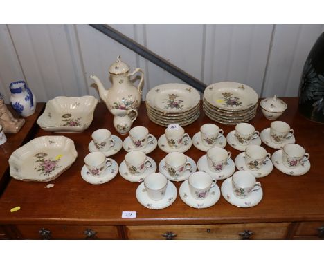 A Royal Copenhagen porcelain floral decorated dinner / tea service