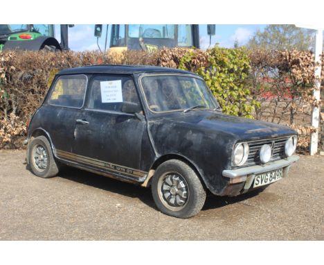 Mini 1275 GT. Registration SVG 849R. Date of first registration 07/05/1977. 82,012 miles.  Fitted with Silver Seal rebuilt en