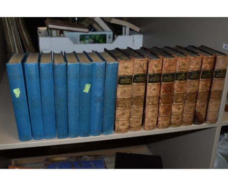 A shelf of vintage encyclopaedias and volumes of the golden pathway.