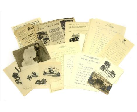 Autograph Letters Signed: GIBBINGS, Robert John (23 March 1889 – 19 January 1958): A collection, 40 letters and 4 post cards 