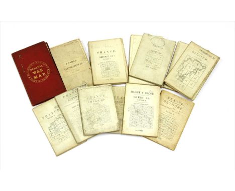 ORDNANCE SURVEY MAPS: 1914-1918 World War: France and Belgium. 54 folding and mostly linen backed maps; Plus: A general war m