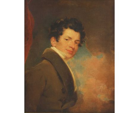 English School, c.1830 PORTRAIT OF A GENTLEMAN OF THE POTTINGER FAMILY, HALF LENGTH, IN A BROWN COAT Oil on canvas 73 x 58.5c