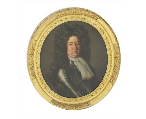 Circle of Sir Godfrey Kneller (1646-1723) PORTRAIT OF ROGER TALBOT (1619-1680), HALF LENGTH, WEARING ARMOUR AND A WHITE NECKS