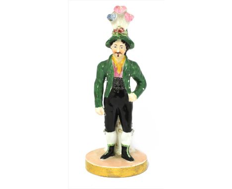 A Chamberlains Worcester figure , c.1845, depicting a man in Tyrolean costume, 16cm high Provenance: The property of the late