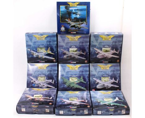 Corgi Aviation Archive 1/144th scale boxed aircraft group of 10, with examples including No 47205 Avro York "Berlin Airlift",