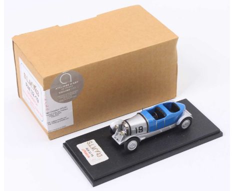 An SLM 43 1/43 scale resin factory hand-built model of a Citroen C4 race car housed in the original buff-coloured box
