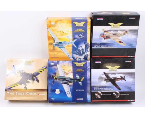A collection of five various 1/72 scale diecast aircraft models to include Ref. Nos. AA33010, 49301, 49303, AA35215, and AA39